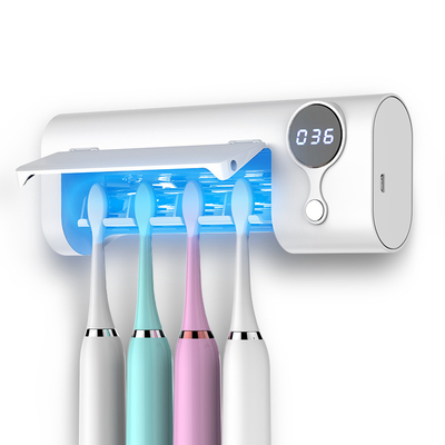 ABS Toothbrush Sterilizer Wall Mount Toothbrush Squeezer Holder Automatic UV-C Toothbrush Sterlizer